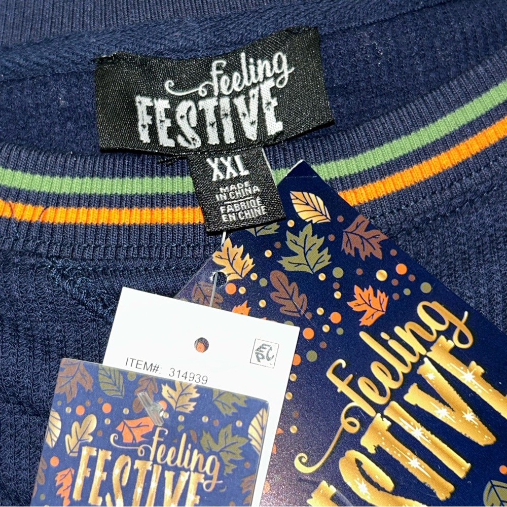 Festive Fall Vibes Thermal Top NWT - Picture 8 of 8